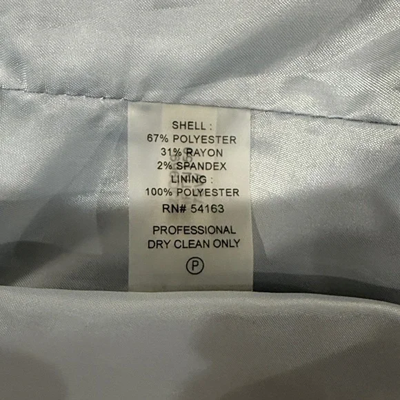 Calvin Klein Powder Blue w/Silver Buttons Blazer Size 2 - Picture 5 of 7